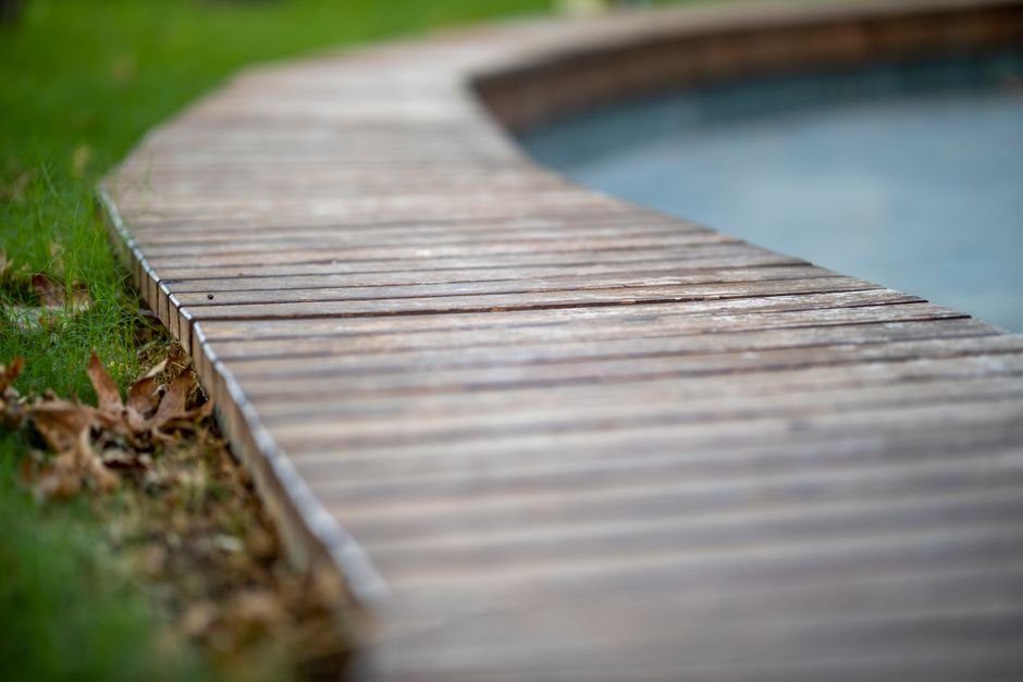 wooden ramp backyard patio
