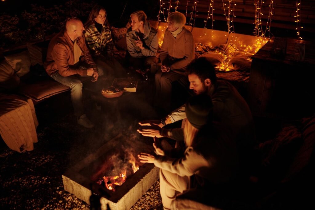 Cold Backs and Musty Throws: Where the Fire Pit Blankets Should Live